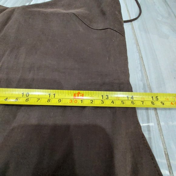 Theory Linen-Blend Brown Sleeveless Low Back Midi Sundress, Size 6 - Picture 7 of 9